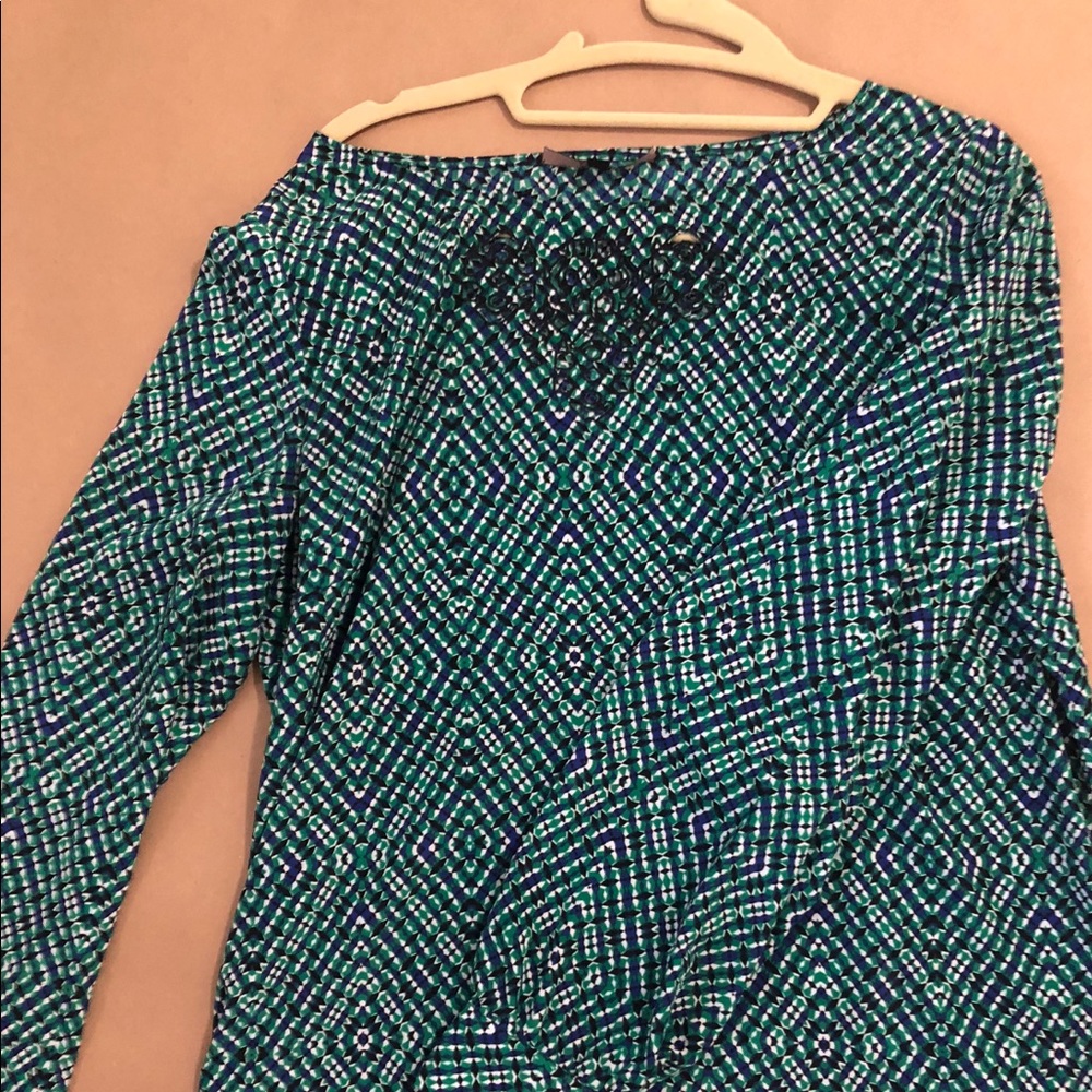 Patterned Top with black cutouts